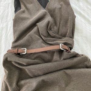 Ralph Lauren dress w leather double buckled belt